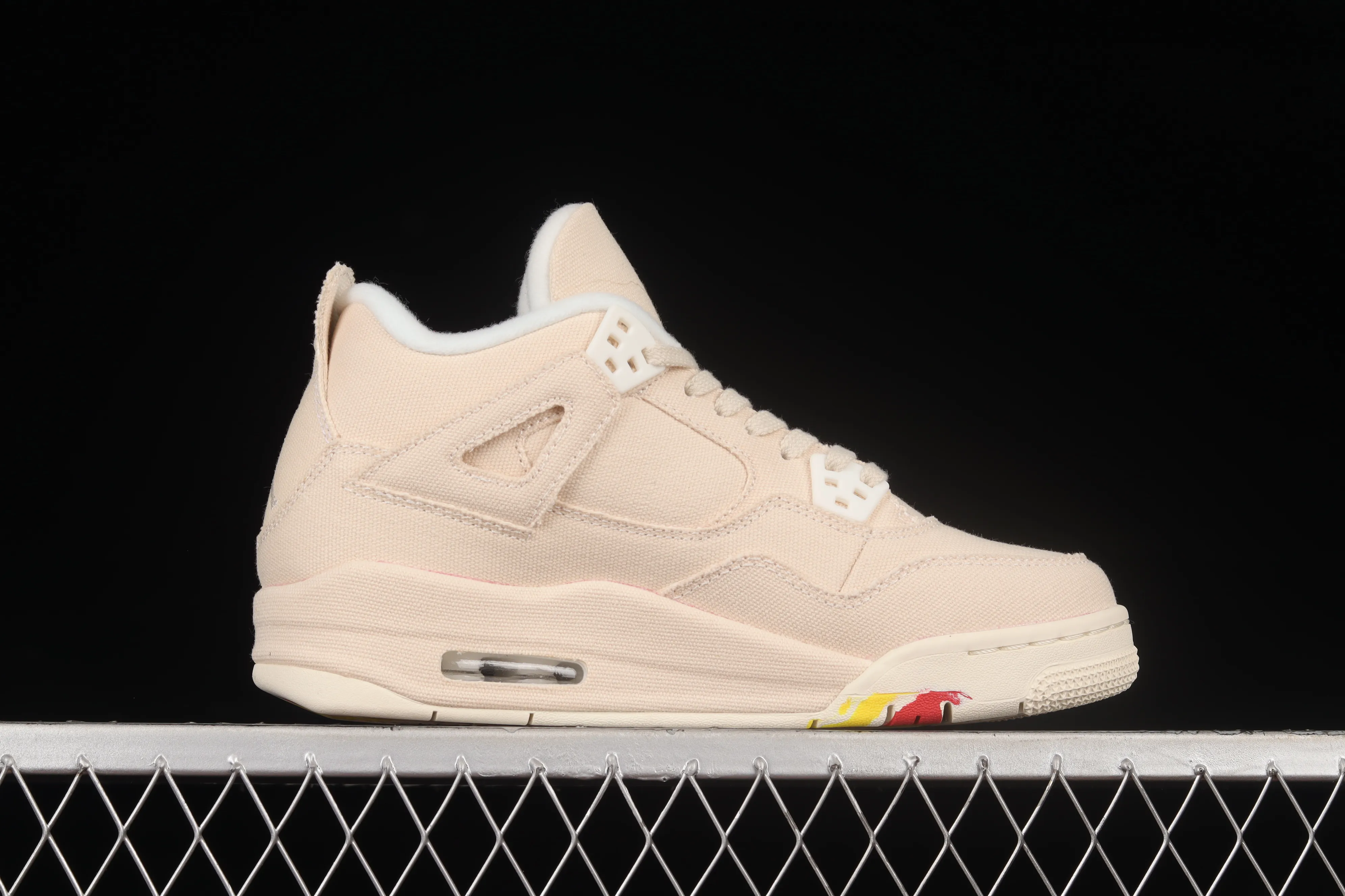 All categories Air Jordan Jordan series basketball shoes Air Jordan 4 J version Air Jordan 4 Retro "Canvas" AJ4 Joe 4 beige canvas basketball shoes DQ4909-100